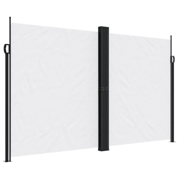 vidaXL Uttrekkbar sidemarkise hvit 200x600 cm