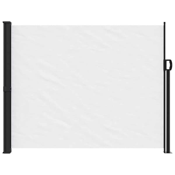 vidaXL Sisäänvedettävä sivumarkiisi valkoinen 160x500 cm