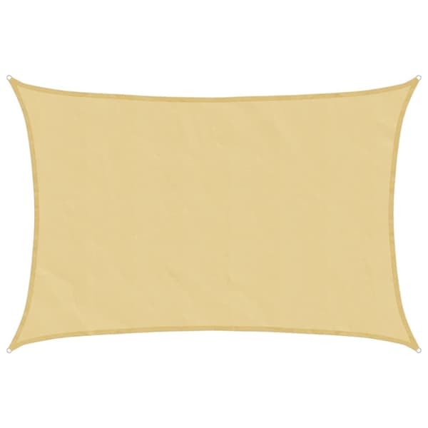 vidaXL Solseil sand 3x2 m 100% polyester oxford