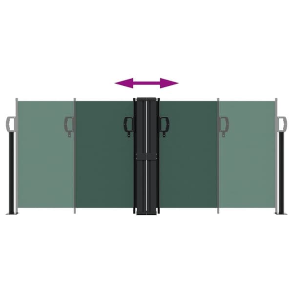 vidaXL Uttrekkbar sidemarkise 100x600 cm mørkegrønn