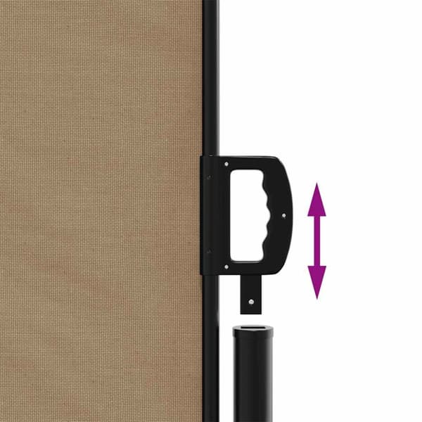 vidaXL Uttrekkbar sidemarkise gråbrun 180x600 cm