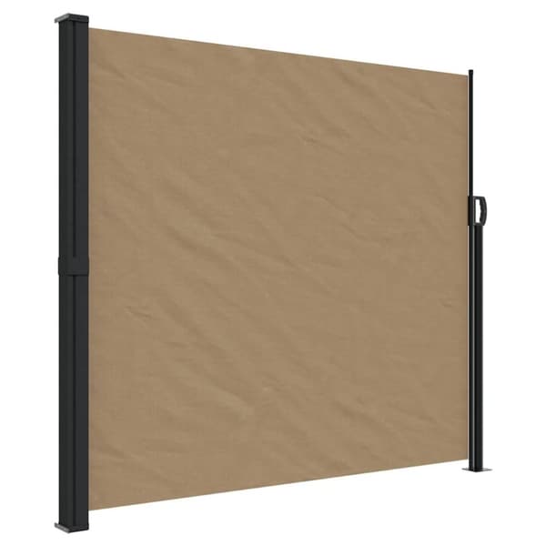 vidaXL Uttrekkbar sidemarkise gråbrun 180x600 cm