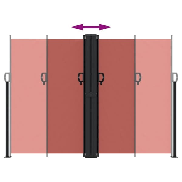 vidaXL Uttrekkbar sidemarkise 180x1200 cm terrakotta