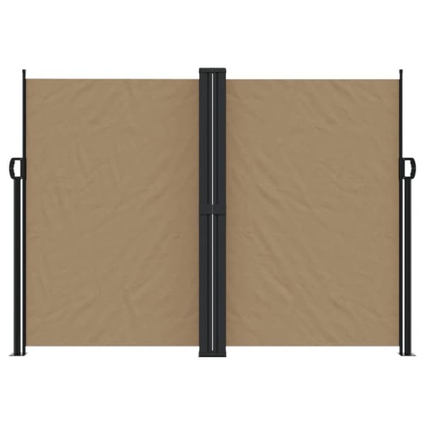 vidaXL Infällbar sidomarkis taupe 180x600 cm