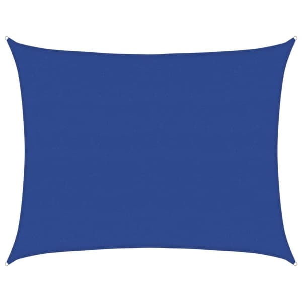 vidaXL Solseil 160 g/m² rektangulær blå 6x8 m HDPE