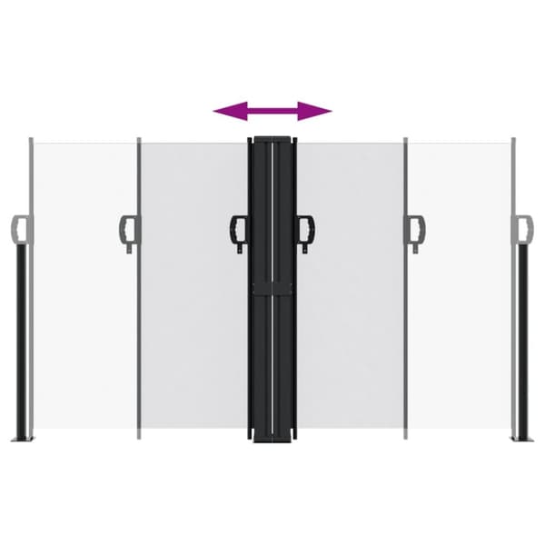 vidaXL Uttrekkbar sidemarkise hvit 140x600 cm