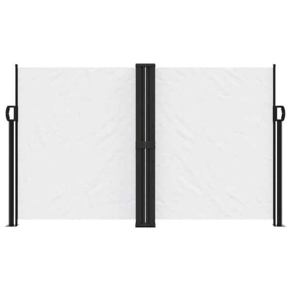 vidaXL Uttrekkbar sidemarkise hvit 140x600 cm