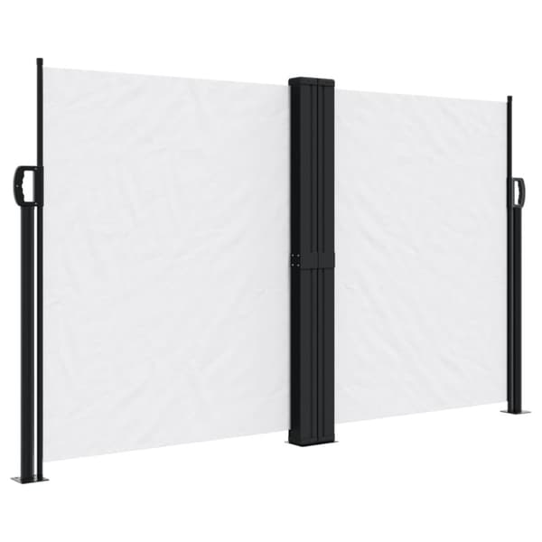 vidaXL Uttrekkbar sidemarkise hvit 140x600 cm