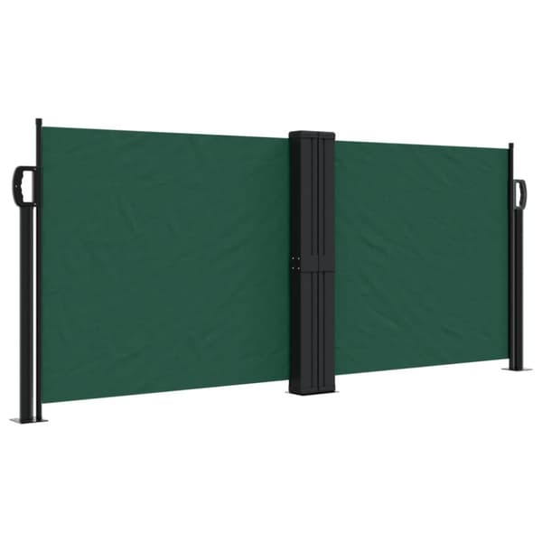 vidaXL sammenrullelig sidemarkise 100x600 cm mørkegrøn