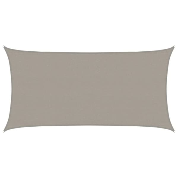 vidaXL Aurinkopurje 160 g/m² suorakaide vaaleanharmaa 3x6 m HDPE