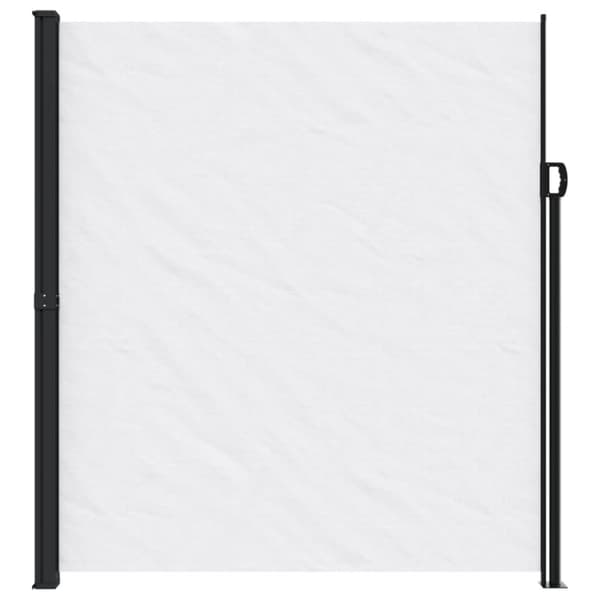 vidaXL Uttrekkbar sidemarkise hvit 220x500 cm
