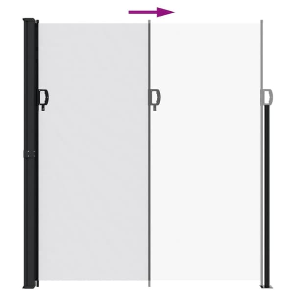 vidaXL Uttrekkbar sidemarkise hvit 220x500 cm
