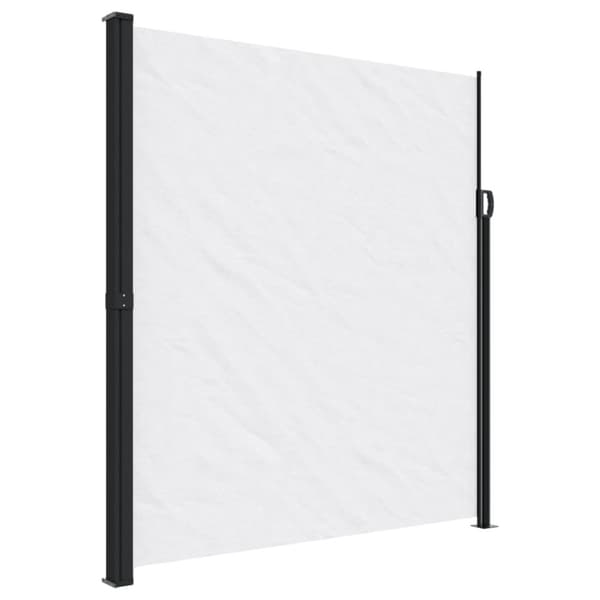 vidaXL Uttrekkbar sidemarkise hvit 220x500 cm