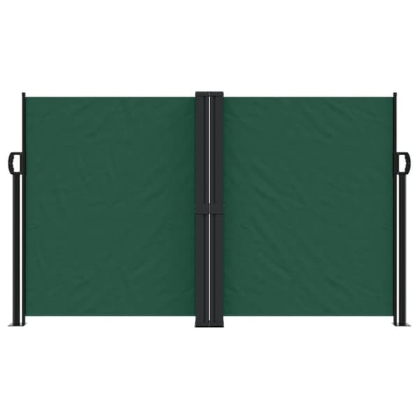 vidaXL Uttrekkbar sidemarkise mørkegrønn 140x1200 cm