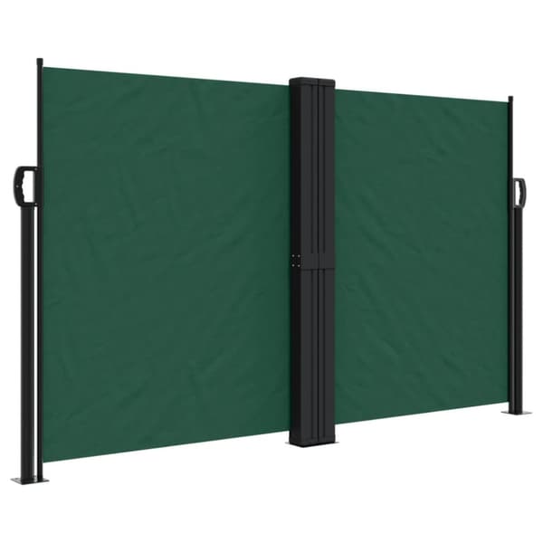 vidaXL Uttrekkbar sidemarkise mørkegrønn 140x1200 cm
