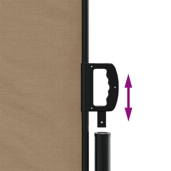 vidaXL Uttrekkbar sidemarkise 100x1000 cm gråbrun
