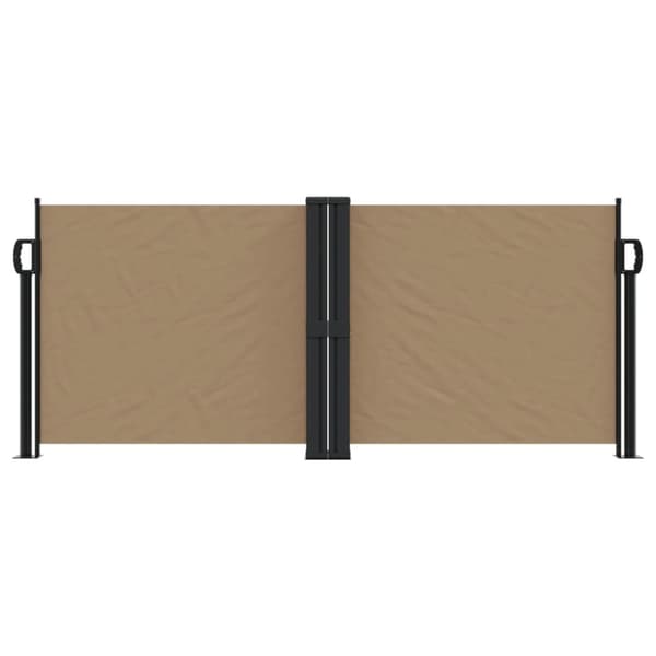 vidaXL Uttrekkbar sidemarkise 100x1000 cm gråbrun