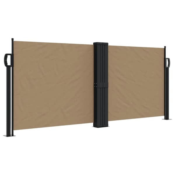 vidaXL Uttrekkbar sidemarkise 100x1000 cm gråbrun