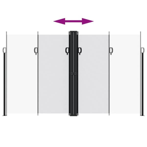vidaXL Uttrekkbar sidemarkise 200x1000 cm hvit