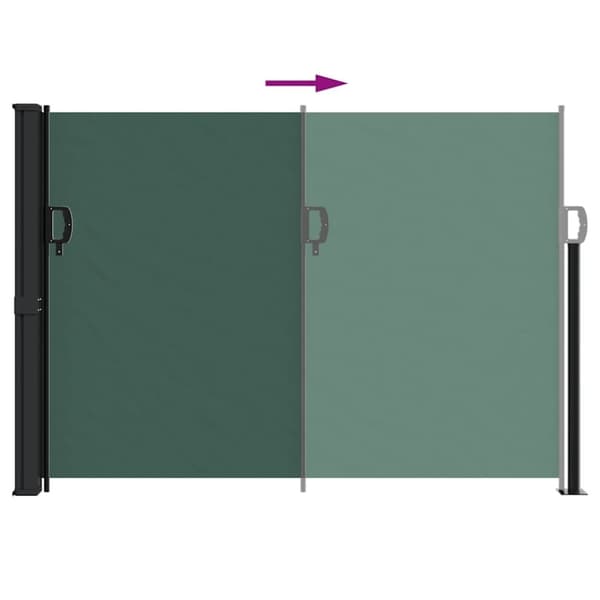 vidaXL Uttrekkbar sidemarkise mørkegrønn 140x300 cm