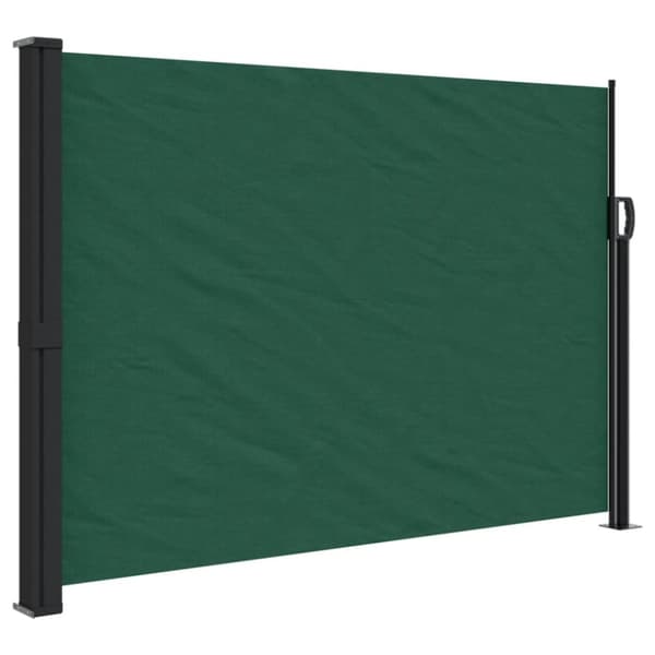 vidaXL Uttrekkbar sidemarkise mørkegrønn 140x300 cm