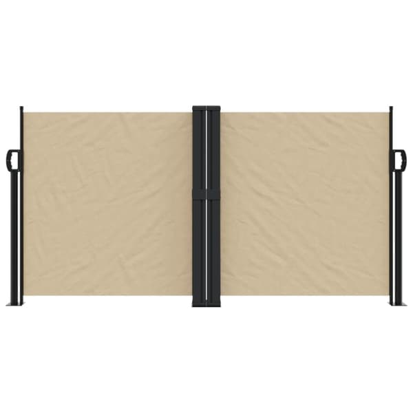 vidaXL Sisäänvedettävä sivumarkiisi beige 120x1000 cm