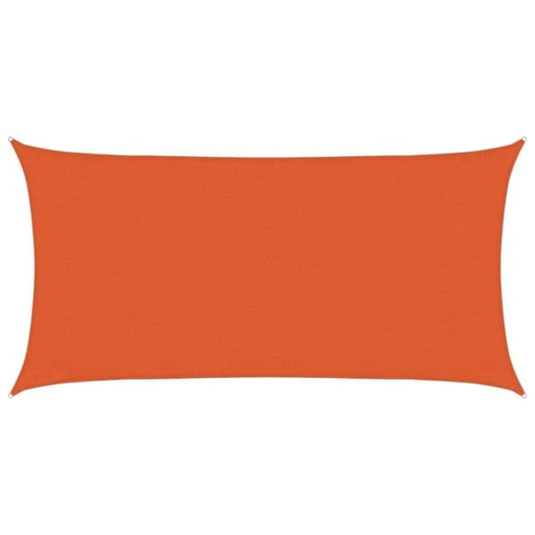 vidaXL Solseil 160 g/m² rektangulær oransje 3x6 m HDPE