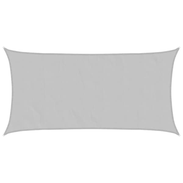 vidaXL Solseil lysegrå 4x2 m 100% polyester oxford