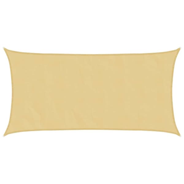 vidaXL Solseil sand 4,5x2,5 m 100% polyester oxford