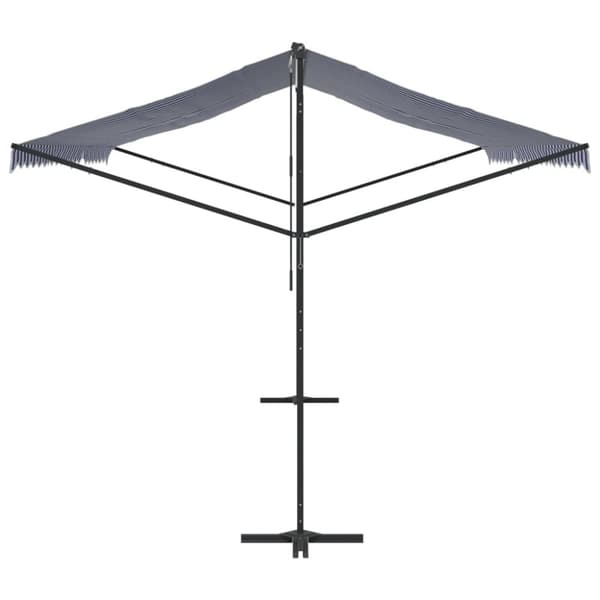 vidaXL Frittstående markise blå og hvit 500x300 cm stoff og stål