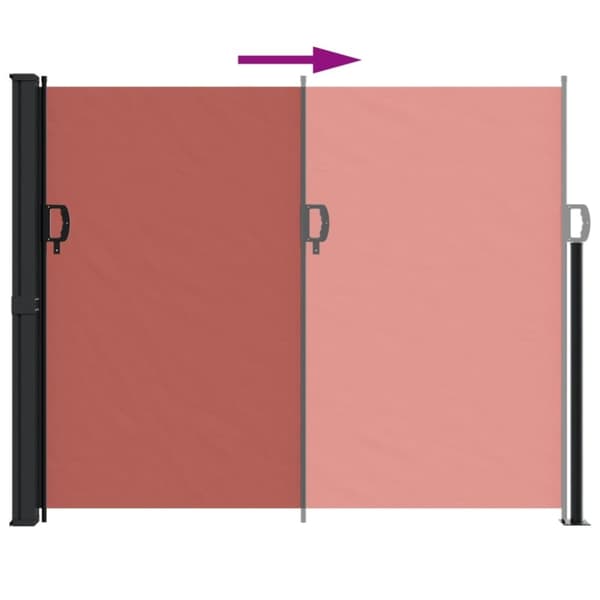 vidaXL Uttrekkbar sidemarkise terrakotta 170x300 cm
