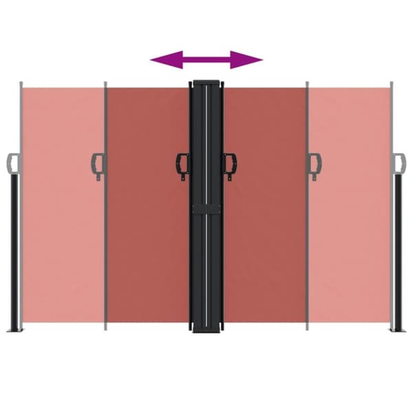 vidaXL Uttrekkbar sidemarkise 160x1200 cm terrakotta