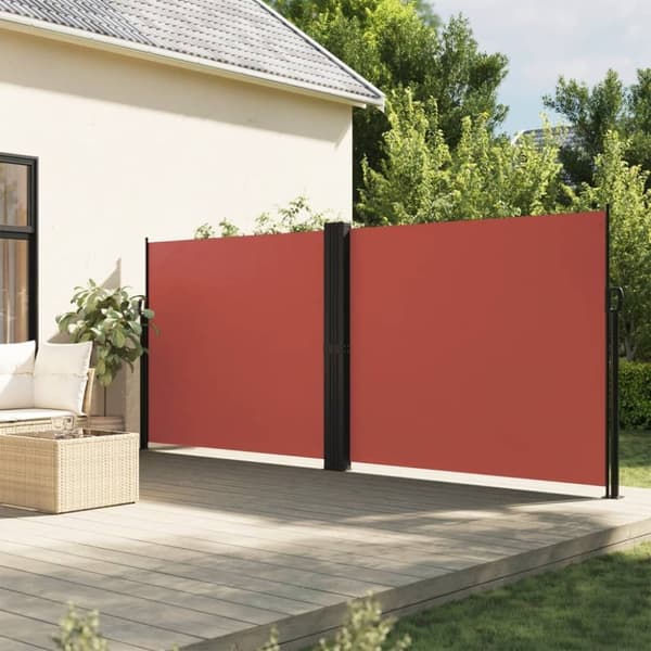 vidaXL Uttrekkbar sidemarkise 160x1200 cm terrakotta