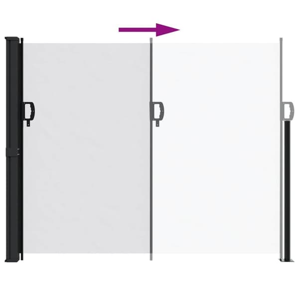vidaXL Infällbar sidomarkis vit 170x300 cm
