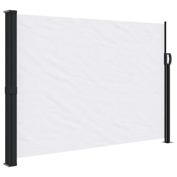 vidaXL Uttrekkbar sidemarkise hvit 140x600 cm