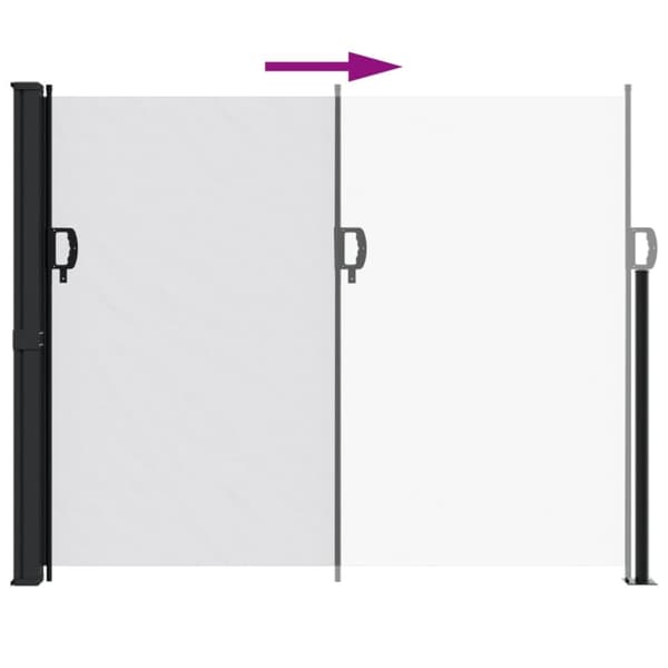 vidaXL Uttrekkbar sidemarkise hvit 160x600 cm
