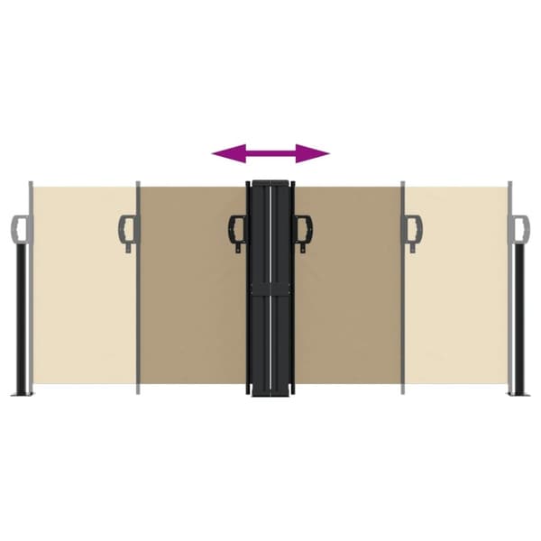 vidaXL sammenrullelig sidemarkise 100x600 cm beige