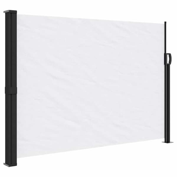 vidaXL Uttrekkbar sidemarkise hvit 140x500 cm