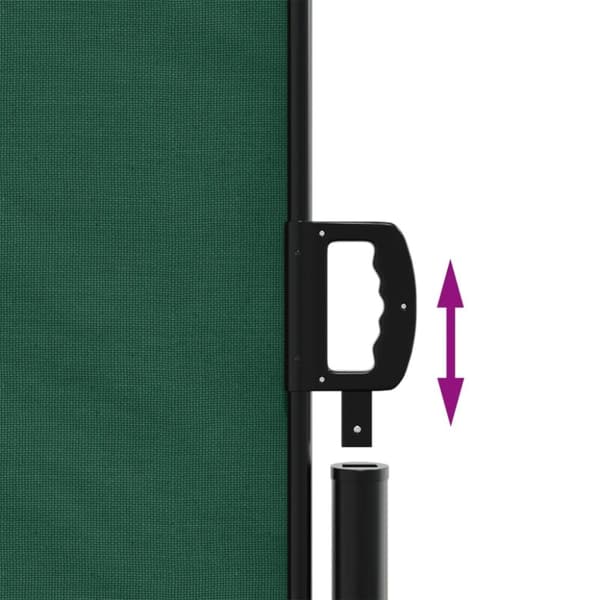 vidaXL Uttrekkbar sidemarkise 220x1200 cm mørkegrønn
