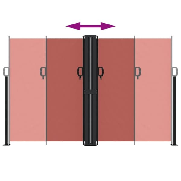 vidaXL Uttrekkbar sidemarkise terrakotta 160x1000 cm