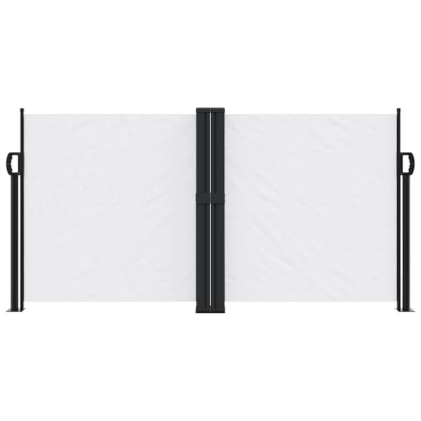 vidaXL Infällbar sidomarkis vit 120x1000 cm