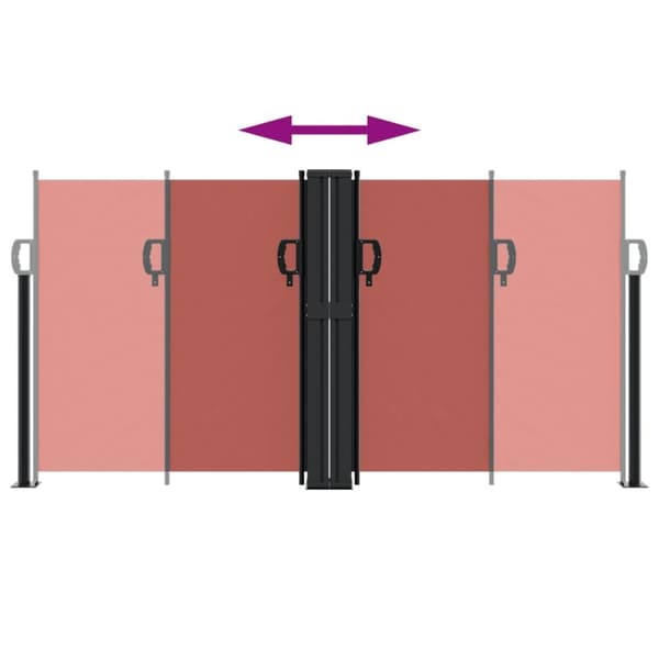 vidaXL sammenrullelig sidemarkise 120 x 600 cm terrakotta