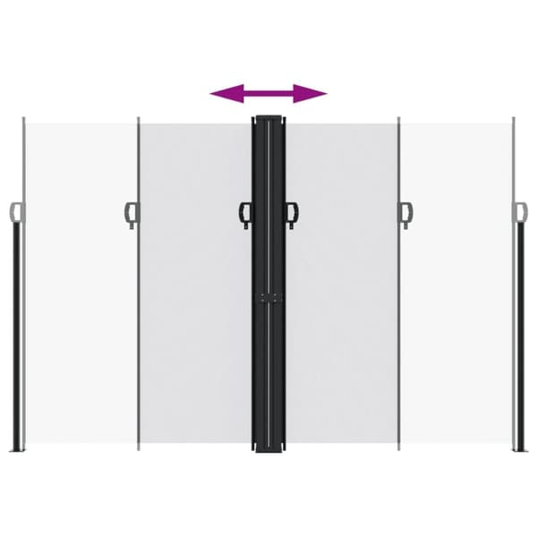 vidaXL Uttrekkbar sidemarkise hvit 220x600 cm