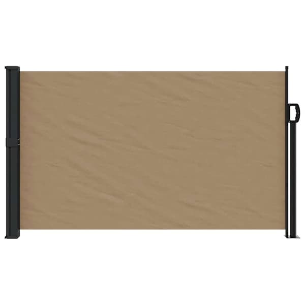 vidaXL Uttrekkbar sidemarkise gråbrun 120x500 cm