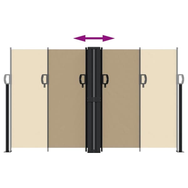 vidaXL sammenrullelig sidemarkise 140x600 cm beige