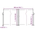 Miniatyrbillede 9 af 10: vidaXL sammenrullelig sidemarkise 140x600 cm beige