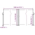 Miniatyrbilde 9 av 10: vidaXL Uttrekkbar sidemarkise gråbrun 140x1200 cm