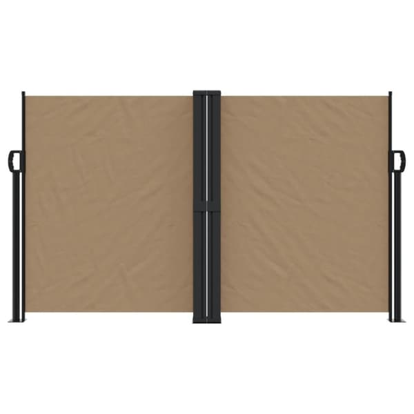 vidaXL Uttrekkbar sidemarkise gråbrun 140x1200 cm