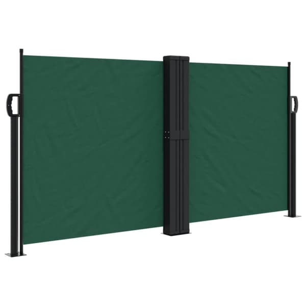 vidaXL Uttrekkbar sidemarkise 120x1200 cm mørkegrønn