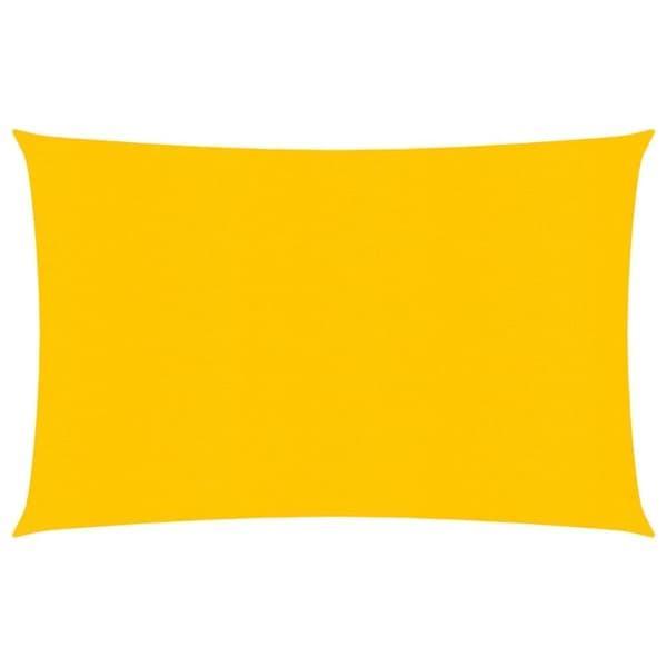 vidaXL Solseil 160 g/m² rektangulær gul 3,5x5 m HDPE